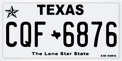 TX license plate CQF6876