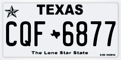 TX license plate CQF6877