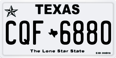 TX license plate CQF6880