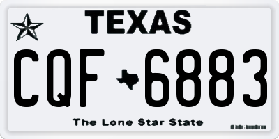 TX license plate CQF6883