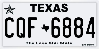 TX license plate CQF6884
