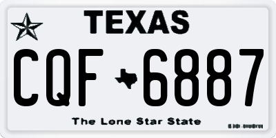 TX license plate CQF6887