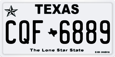TX license plate CQF6889