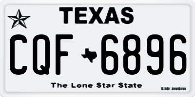 TX license plate CQF6896