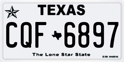 TX license plate CQF6897