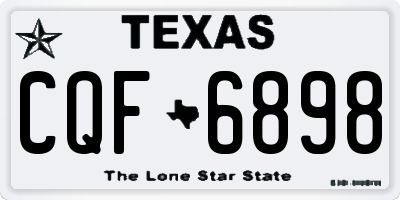 TX license plate CQF6898