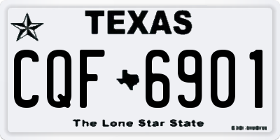 TX license plate CQF6901
