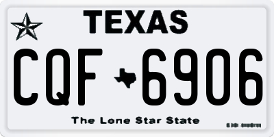 TX license plate CQF6906