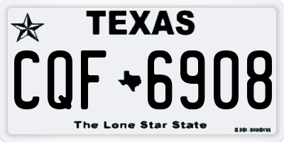 TX license plate CQF6908