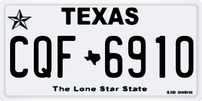TX license plate CQF6910