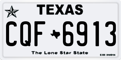 TX license plate CQF6913