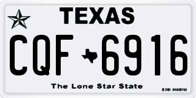 TX license plate CQF6916