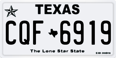 TX license plate CQF6919