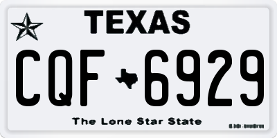TX license plate CQF6929