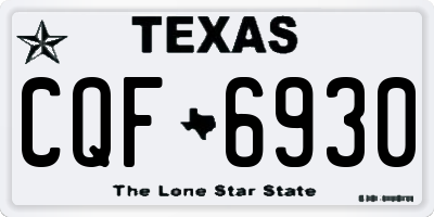 TX license plate CQF6930