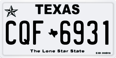 TX license plate CQF6931