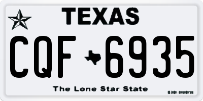 TX license plate CQF6935