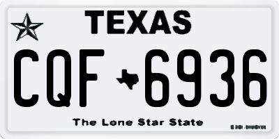 TX license plate CQF6936