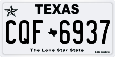 TX license plate CQF6937