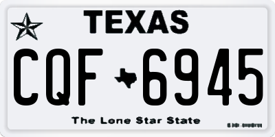 TX license plate CQF6945