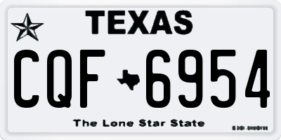 TX license plate CQF6954