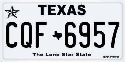 TX license plate CQF6957