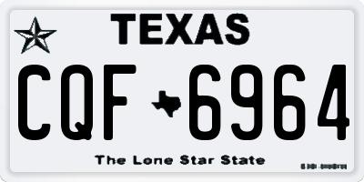 TX license plate CQF6964