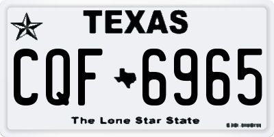 TX license plate CQF6965
