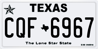 TX license plate CQF6967