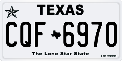 TX license plate CQF6970