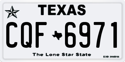 TX license plate CQF6971