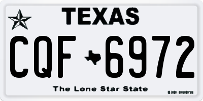 TX license plate CQF6972