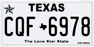TX license plate CQF6978