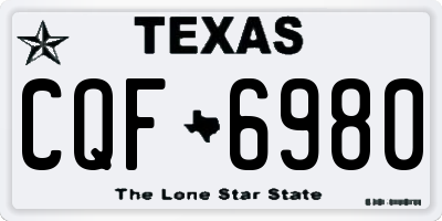 TX license plate CQF6980