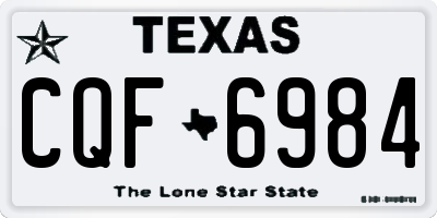 TX license plate CQF6984