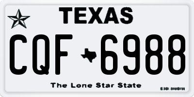 TX license plate CQF6988