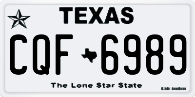 TX license plate CQF6989
