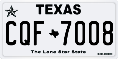 TX license plate CQF7008