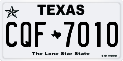 TX license plate CQF7010