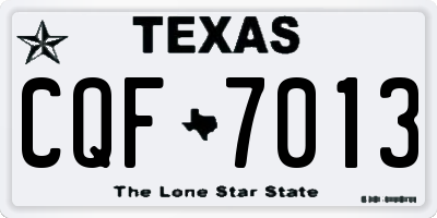 TX license plate CQF7013