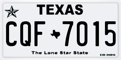 TX license plate CQF7015