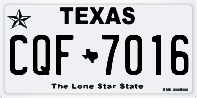 TX license plate CQF7016