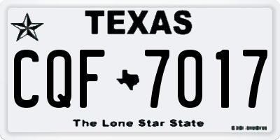 TX license plate CQF7017