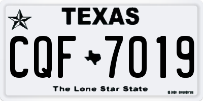 TX license plate CQF7019