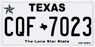 TX license plate CQF7023