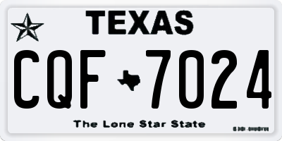 TX license plate CQF7024