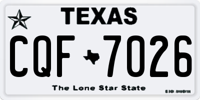 TX license plate CQF7026