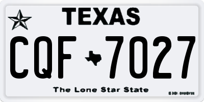 TX license plate CQF7027
