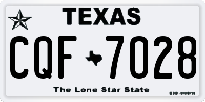 TX license plate CQF7028