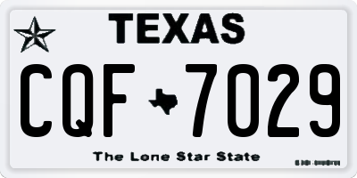 TX license plate CQF7029